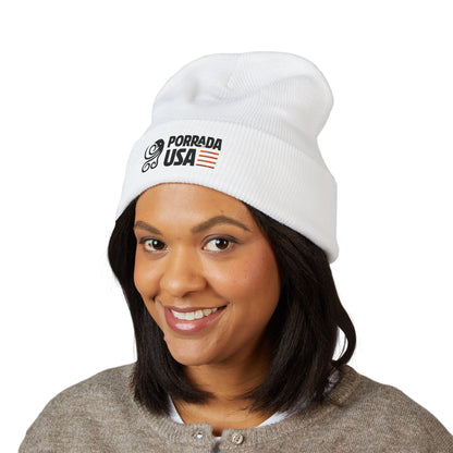 Stylish Porrada USA Embroidered Cuffed Beanie