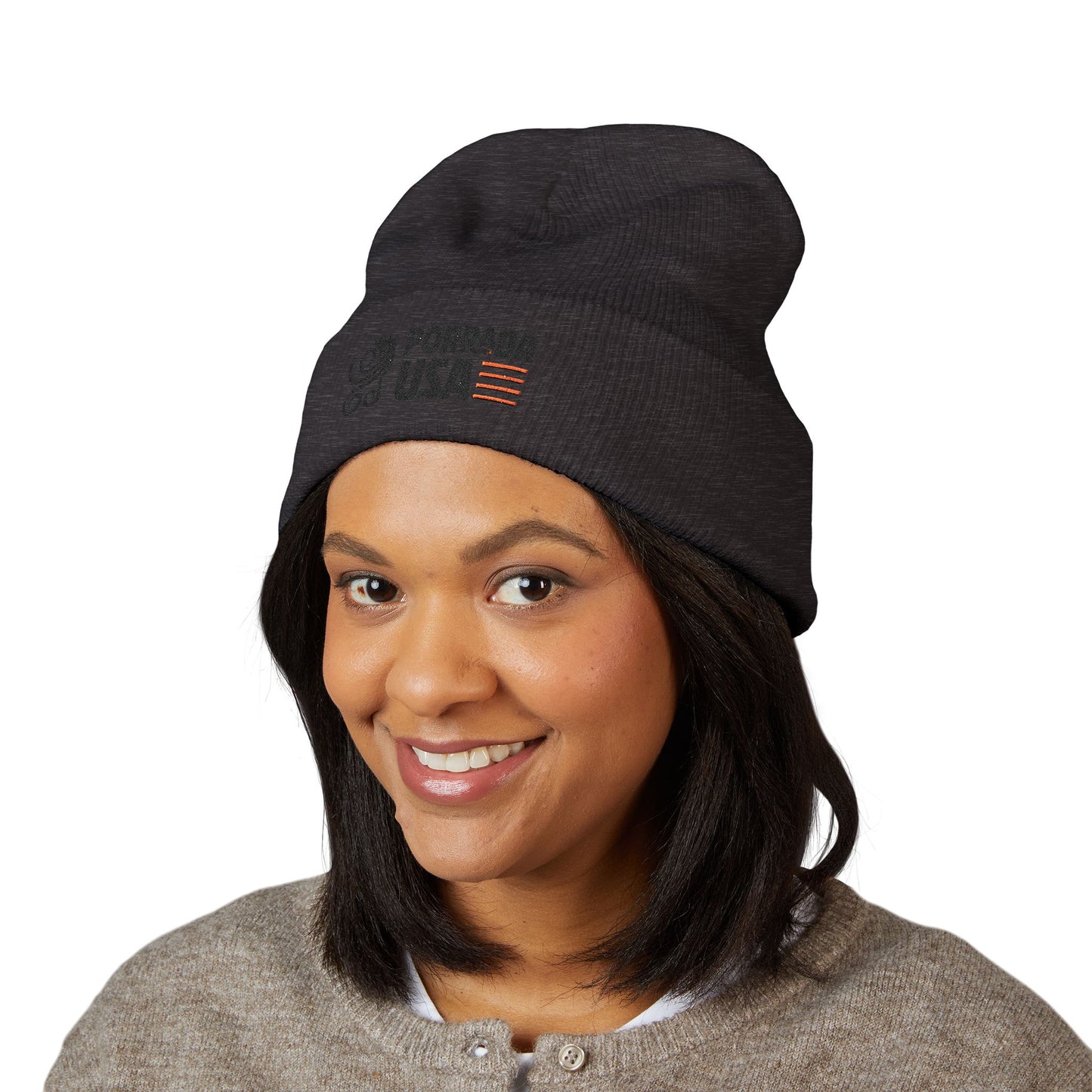 Stylish Porrada USA Embroidered Cuffed Beanie