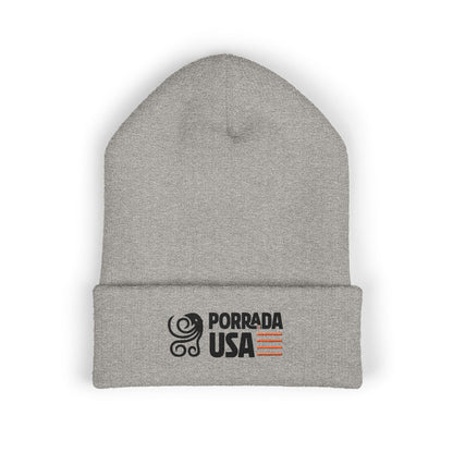 Stylish Porrada USA Embroidered Cuffed Beanie